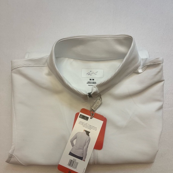 Greg Norman Collection White Zip-Up Vest Shirt Medium - Picture 10 of 10
